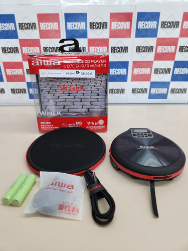 Reproductor CD/MP3 Aiwa Walk rojo portátil